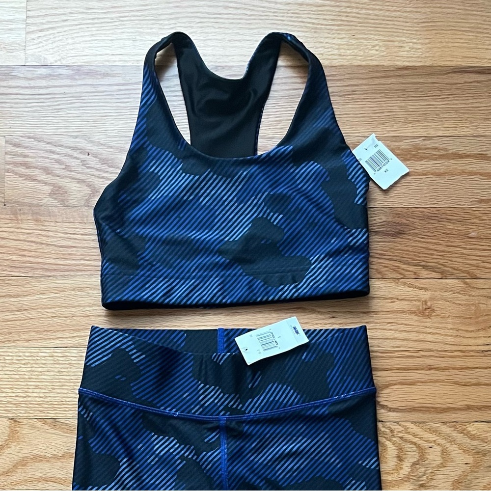 Terez Camo Stripe Hi-Shine Sports Bra